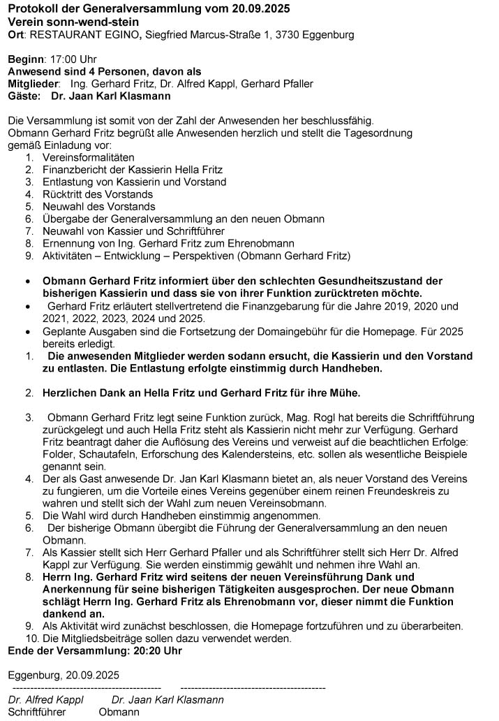 Protokoll - Generalversammlung - ahl